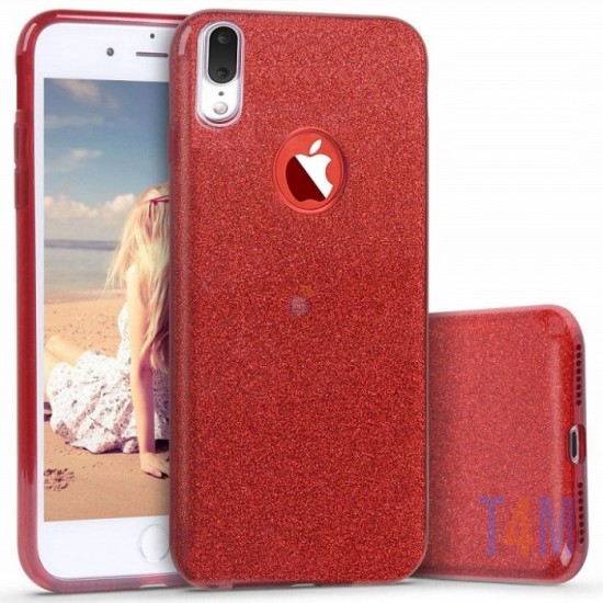 CAPA PREMIUM BLING SPARKLING PARA IPHONE XS MAX RED